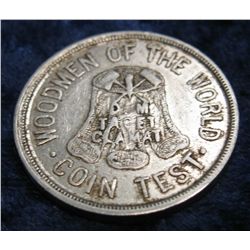 1547. Woodsman of the World, Coin Test Medal.