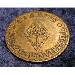 1560. Valley of Danville, Ill. A.A.S. Rite Brass Medal. 31mm.