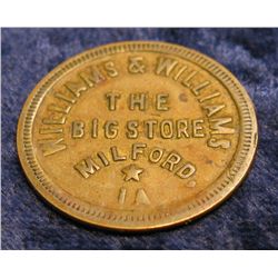 1576. "Williams & Williams/The/Big Store/Milford/Ia.",