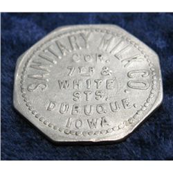 1581. "Sanitary Milk Co./Cor./7th &/White/Sts./Dubuque,/Iowa"