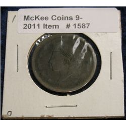 1587. 1838 U.S. Large Cent. G-4.