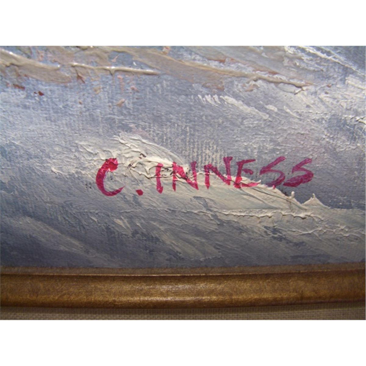 nice oil painting on canvas by C Inness