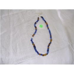 mixed faceted trade bead necklace