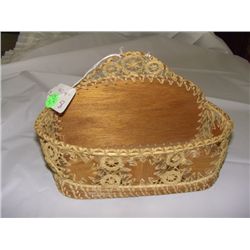 SE? Native American fancy wood weave  and needle basket
