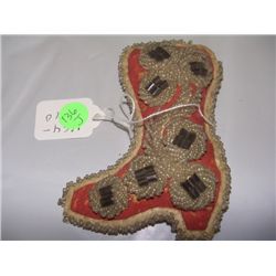 NE Native American vintage Iroquois beaded whimsy boot