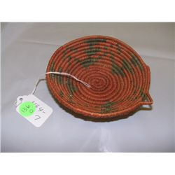 SW SW Native American basket  Papago  colorful tight weave small dish