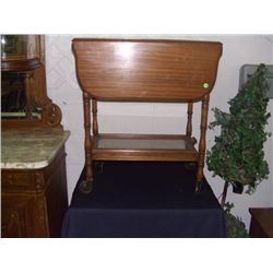 drop side tea cart with glass serving tray  SSR