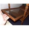 Image 3 : drop side tea cart with glass serving tray  SSR