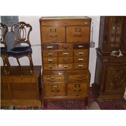 amazing oak office stacking file with several drawers SSR