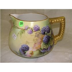 large porcelain grape pattern water pitcher