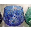 Image 2 : 4 piece colored stemware etched