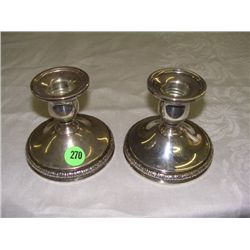 2 piece sterling candlestick holder