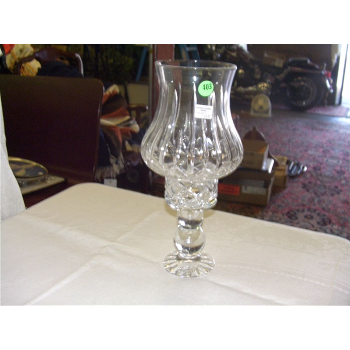 crystal hurricane lamp (candle holder)
