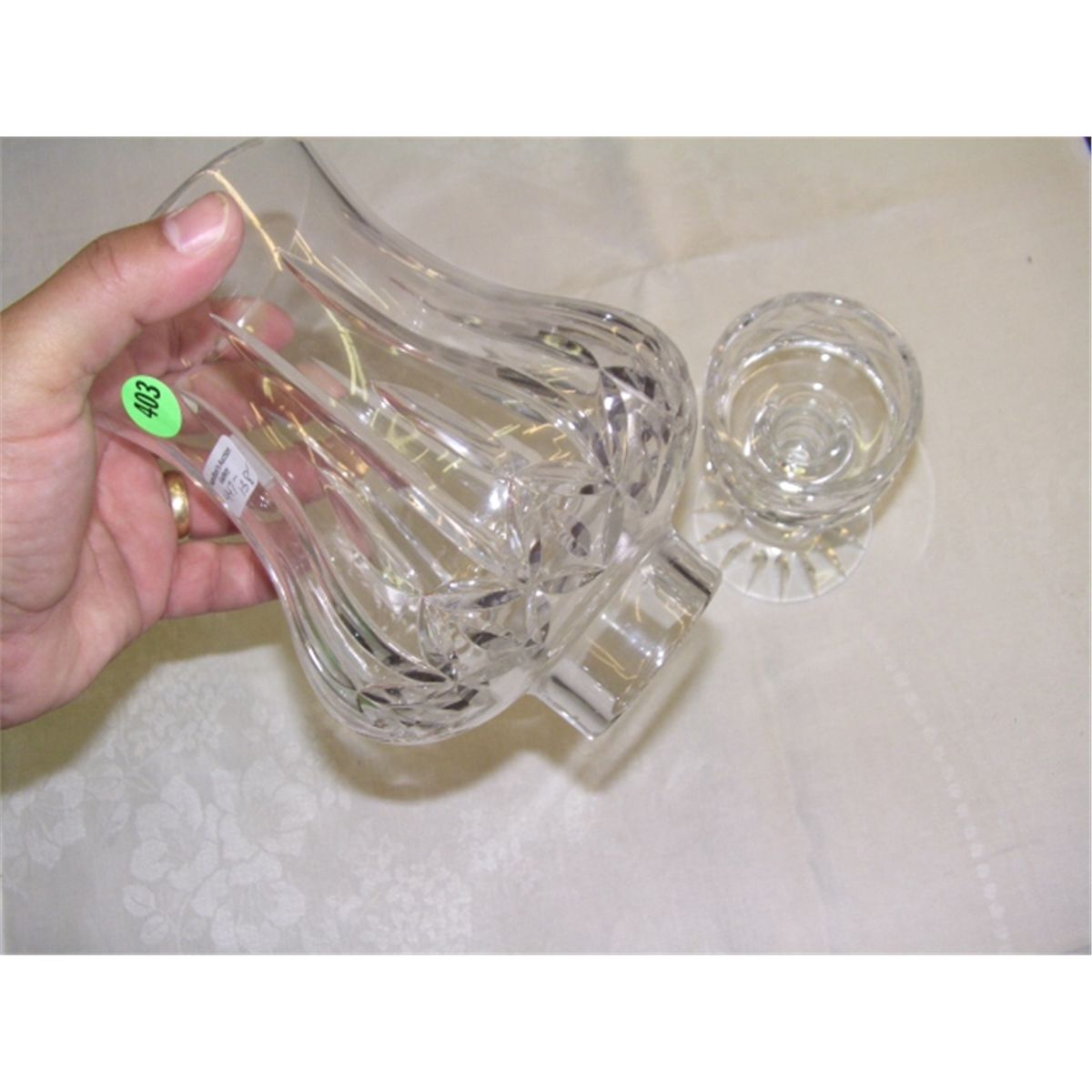 crystal hurricane lamp (candle holder)