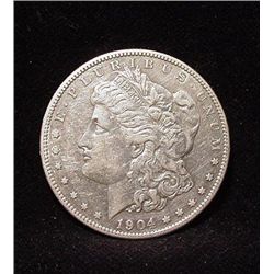 1904-S Morgan Silver Dollar, XF-45