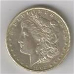 ERROR COIN 1902-S AU-58 UNC MORGAN DOLLAR RARE KEY DATE