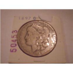 1897-0 AU Morgan Silver Dollar