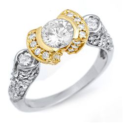 Natural 2.06 ctw Diamond Ring 14K Multi tone Gold