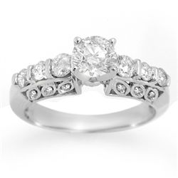 Natural 1.50 ctw Diamond Ring 14K White Gold