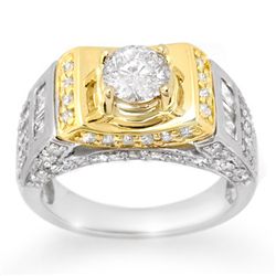 Natural 2.05 ctw Diamond Ring 14K Multi tone Gold