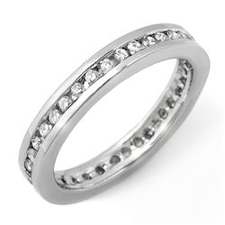 Natural 0.50 ctw Diamond Ring 10K White Gold