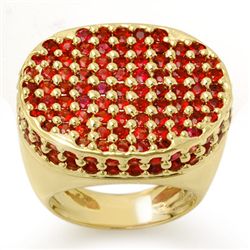 Genuine 7.0 ctw Red Sapphire Ring 14K Yellow Gold