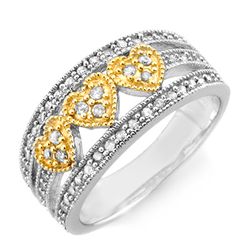 Natural 0.50 ctw Diamond Ring 10K Multi tone Gold