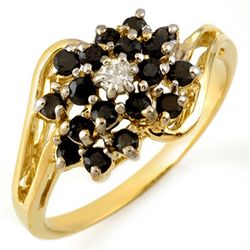 Natural 0.65 ctw White & Black Diamond Ring 10K Gold