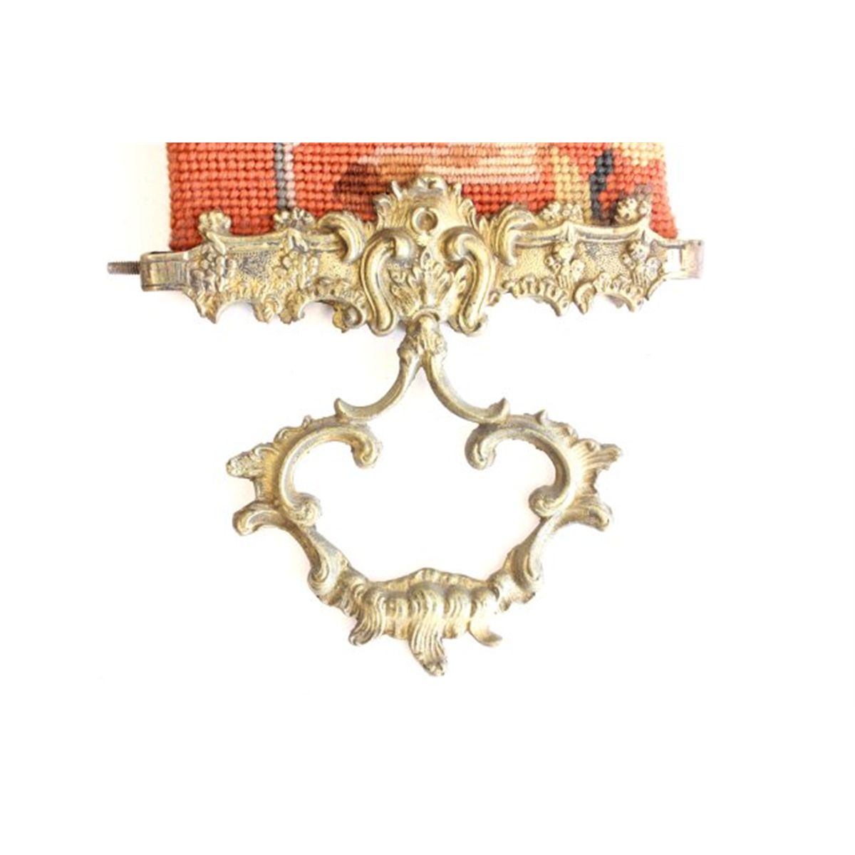 2 needlepoint antique bell pulls