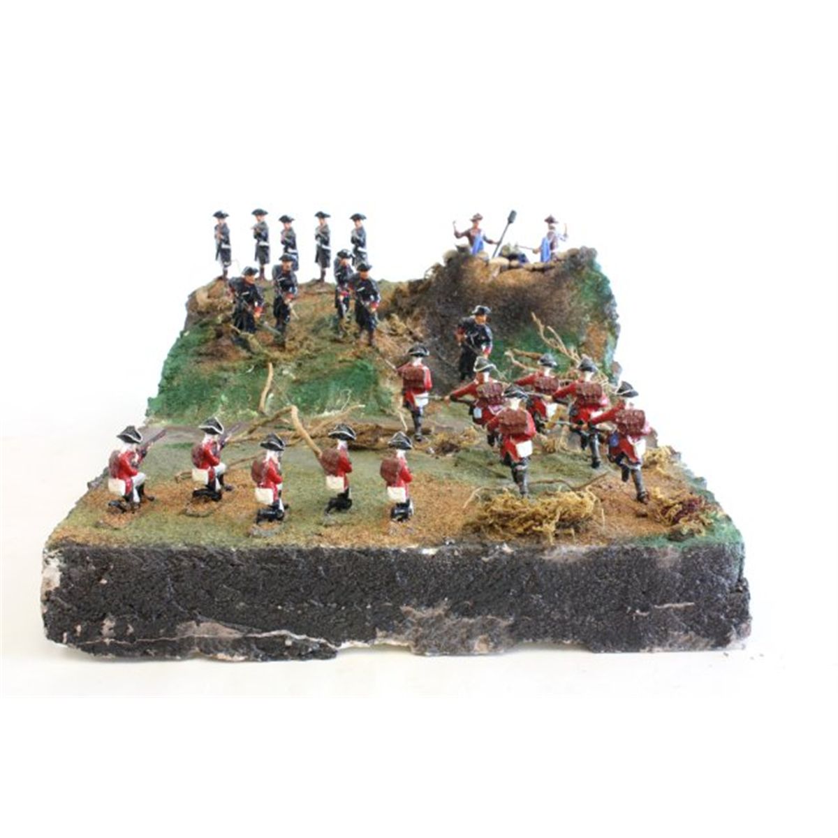 Revolutionary diorama with tin soldiers