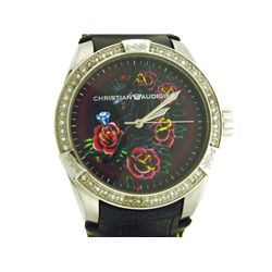 Christian Audigier Int-303 Diamond Panther Garden Ladies Watch