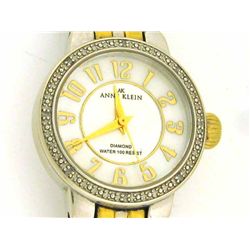 AK Anne Klein #10-8893MPTT Women's Genuine Diamond Collection Bracelet Watch