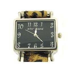 BETSEY JOHNSON Leopard Metal Bracelet Watch BJ6026