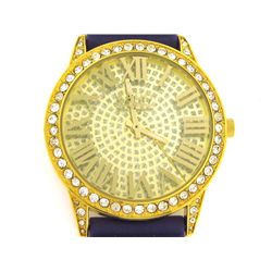 Kathy Van Zeeland Strap Watch w/ Crystal Bezel & Dial