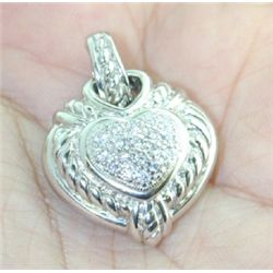 Judith Ripka Silver Diamonique Pendant