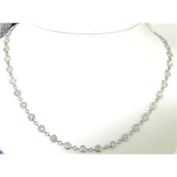 18K White Gold Diamond Necklace