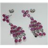 Image 2 : Silver Ruby Earrings
