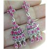 Image 3 : Silver Ruby Earrings