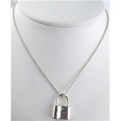 Tiffany & Co Silver Lock Pendant Necklace