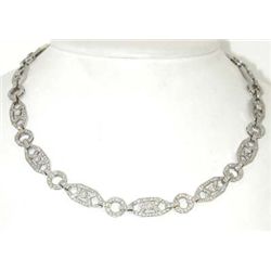 14K White Gold Diamond Necklace