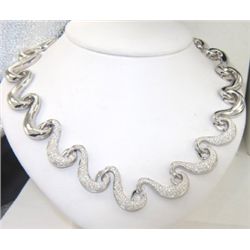 18K White Gold Diamond Necklace