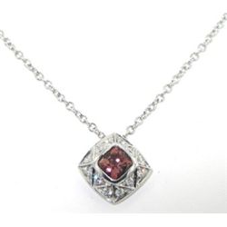 Asprey 18K Gold, Pink Tourmaline & Diamond Necklace