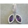 Image 1 : Gold Earrings with Diamonds and Amethyst