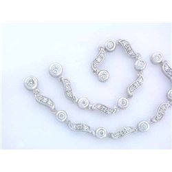 14k White Gold Dangling Earrings with Diamonds