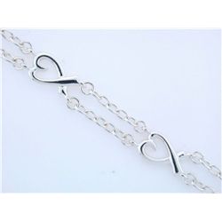 Sterling Silver Heart Bracelet made in ITALY