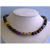 Image 1 : Multi-colored Agate Stones with Silver Clasp
