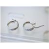 Image 1 : Sterling Silver HOOP Earrings made in ITALY