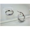 Image 3 : Sterling Silver HOOP Earrings made in ITALY