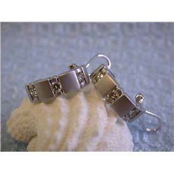 14k White Gold Diamond Earrings