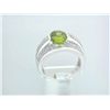 Image 3 : 18k White Gold Ring with Diamonds and Peridot